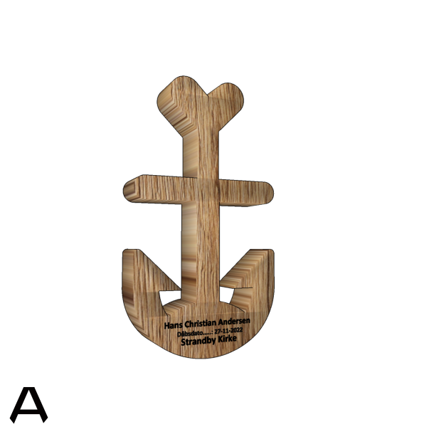 Anker udsk�ret i egetr�